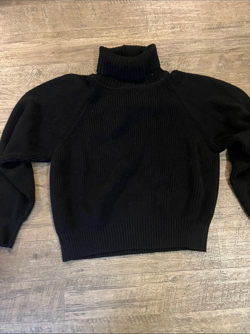 Liz Claiborne Black Ribbed Turtleneck Sweater